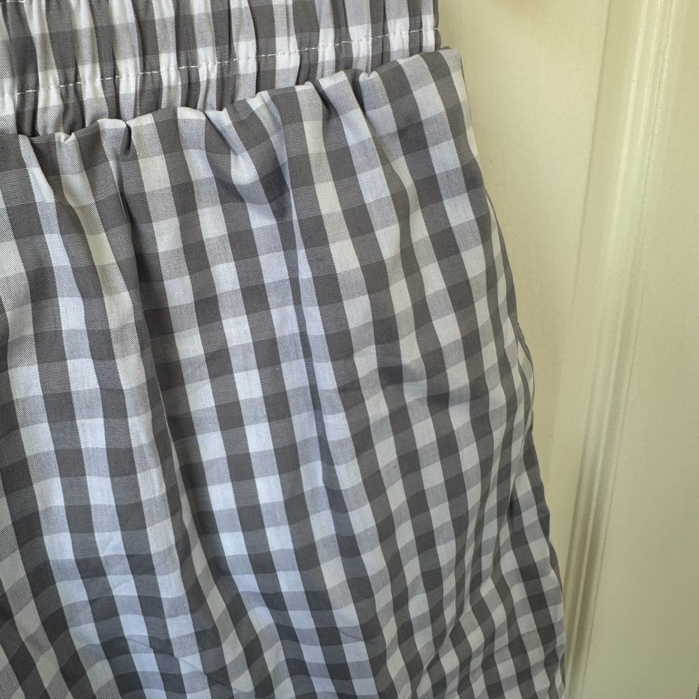 Lulu Mac Gray Gingham Boxer Shorts - Picture 3 of 5